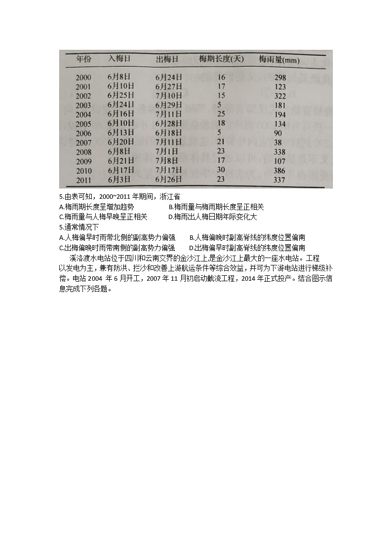 2020河南省顶尖名校高三4月联考地理试题含答案02