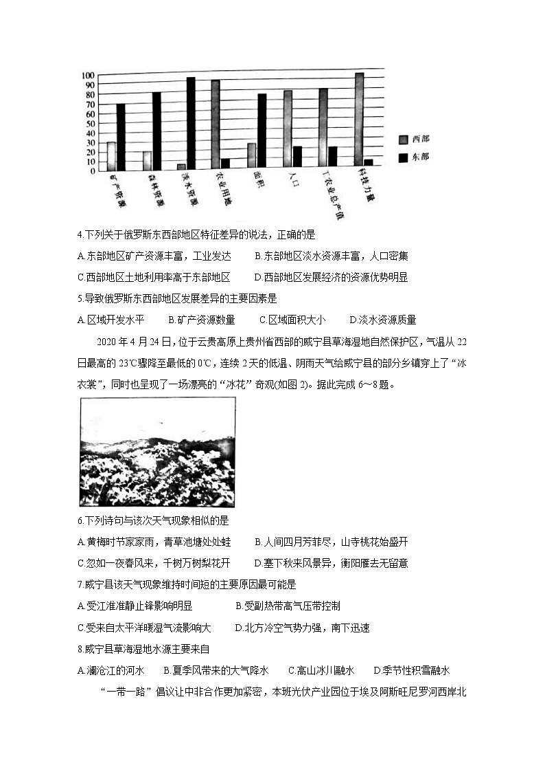 2021湖南省重点中学高二下学期3月联考地理含答案第2页