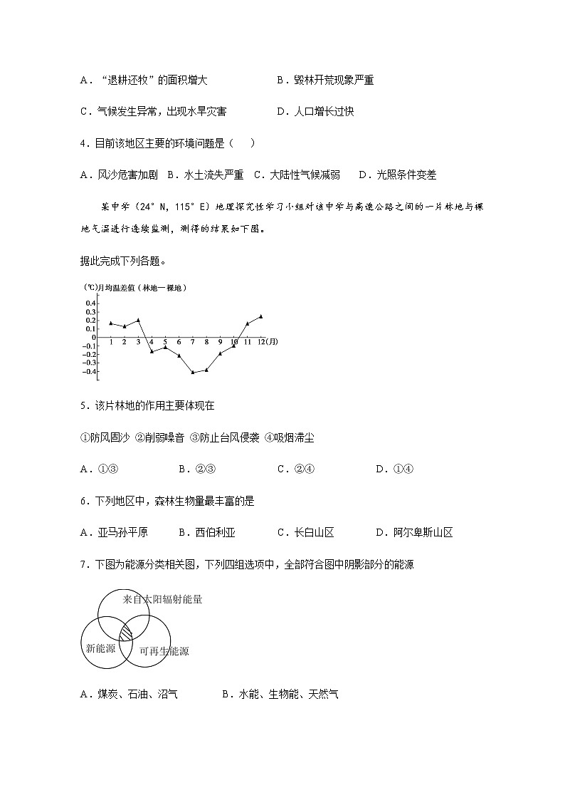 2021安庆潜山二中高二上学期第二次月考地理试题含答案第2页