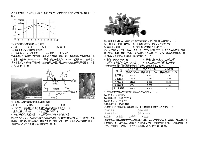2021绥化一中高二上学期第一次月考地理试题含答案02
