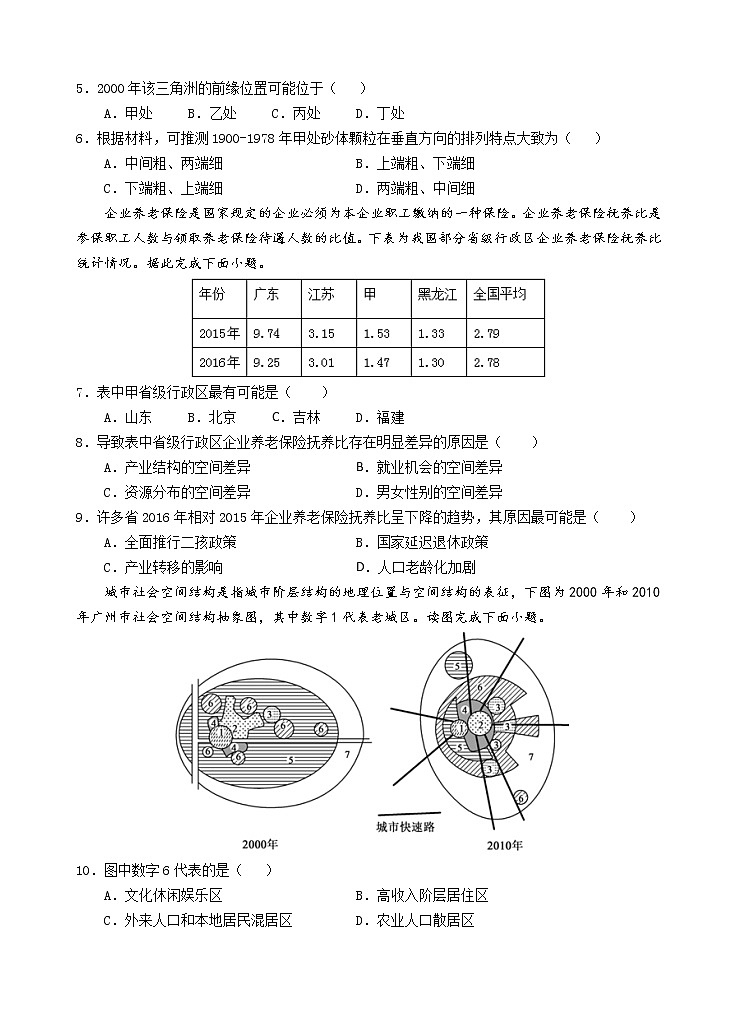 2019级高二第一学期月考地理科试卷第2页