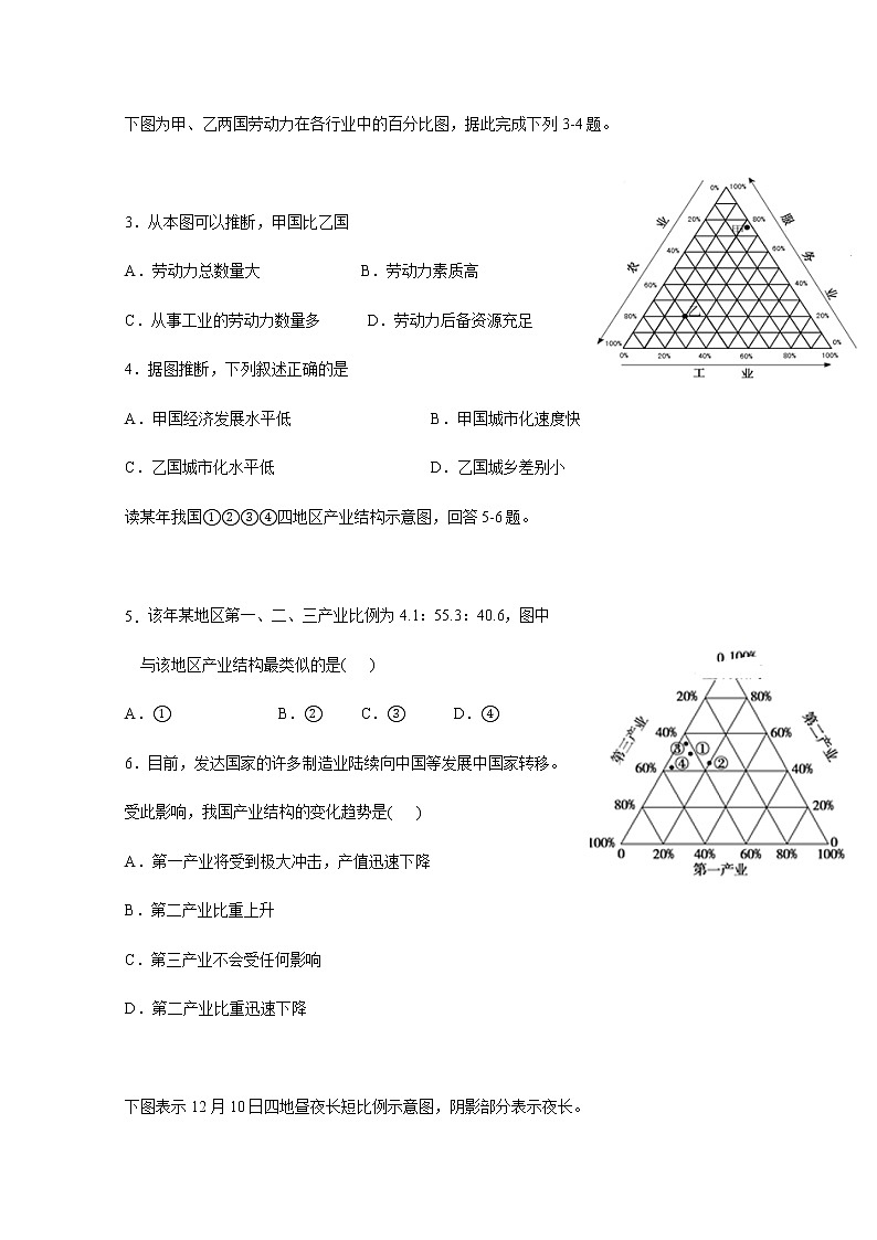 2021四川省棠湖中学高二上学期第一次月考地理试题含答案第2页