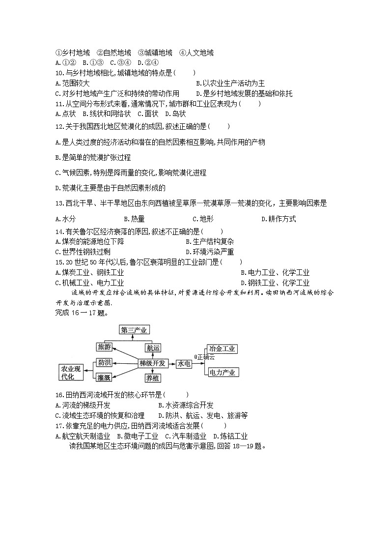 2020省伊春林业管理局二中高二下学期质量检测地理试题含答案02