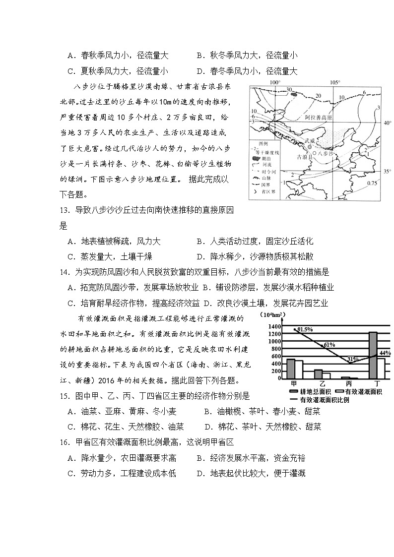 2020洛阳一高高二5月月考地理试题含答案第3页