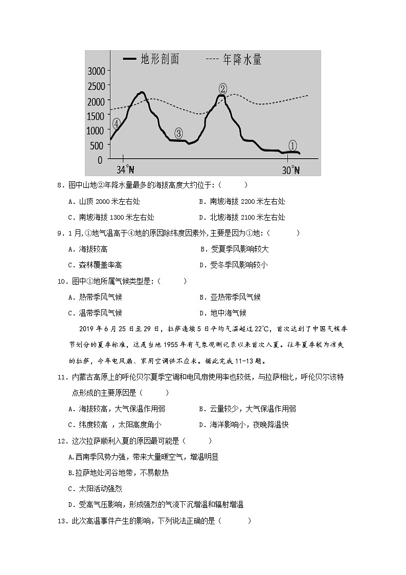 2020邹城实验中学高二下学期4月线上测试地理试题含答案03