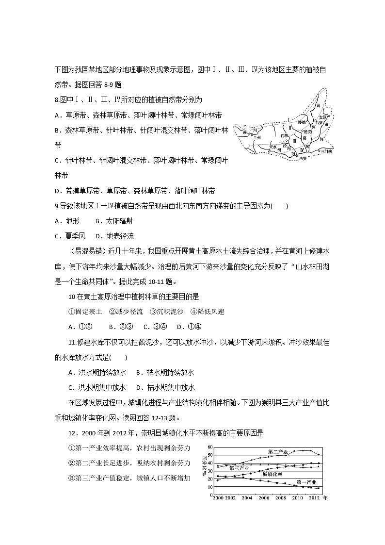 2020天津静海区一中高二上学期期末学生学业能力调研地理试题含答案03