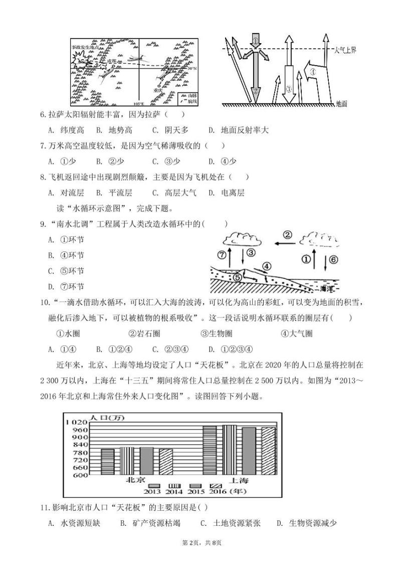 2021江苏省仪征中学高一下学期4月学情检测地理试卷PDF版含答案02