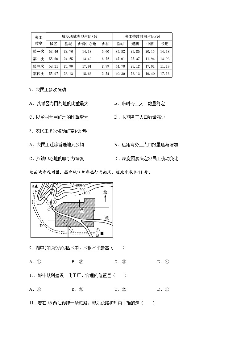 2020唐山海港高级中学高一下学期期中考试地理试题含答案03