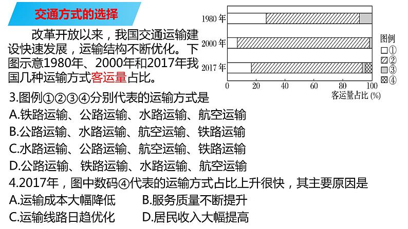 073中国自然地理概况2023届高三地理一轮总复习第四部分人文地理之交通方式的选择与布局第3页