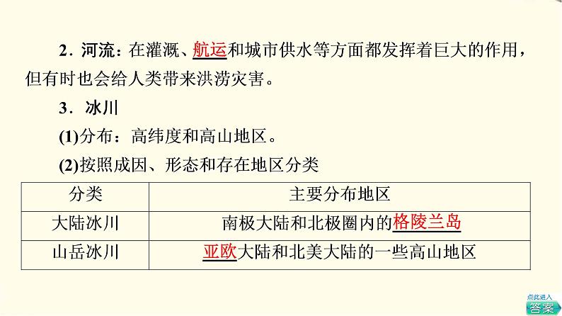 中图版高中地理选择性必修1第4章第1节陆地水体及其关系课件+学案+练习含答案06