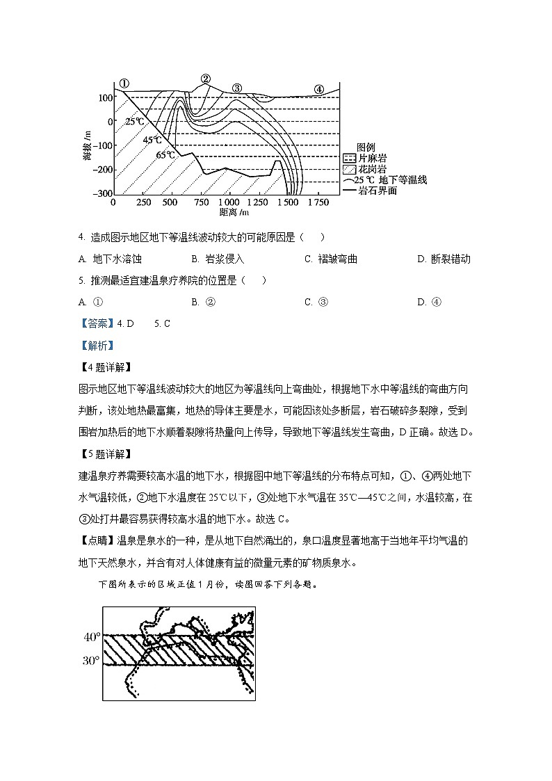 吉林省白城市通榆县毓才高级中学2022-2023学年高二地理上学期第一次月考试题（Word版附解析）第3页