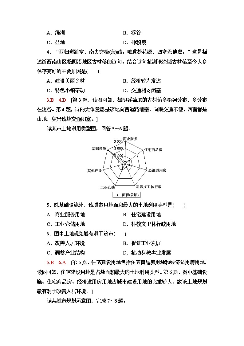 中图版高中地理必修第二册章末综合测评含答案02