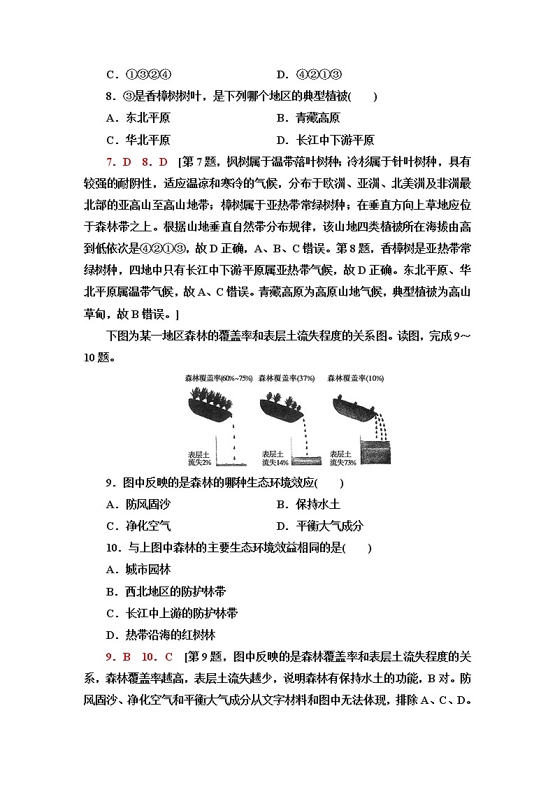 中图版高中地理必修第一册第2章第7节植被与自然环境的关系课件+学案+练习含答案03