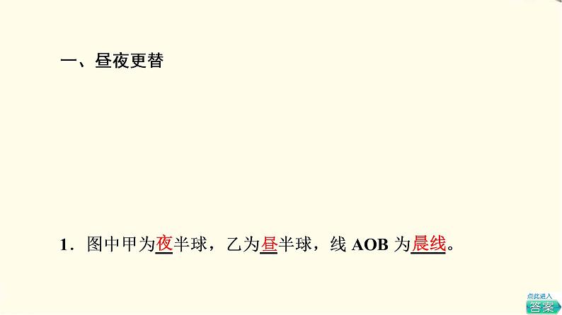 中图版高中地理选择性必修1第1章第2节第1课时地球自转的地理意义课件+学案+练习含答案04