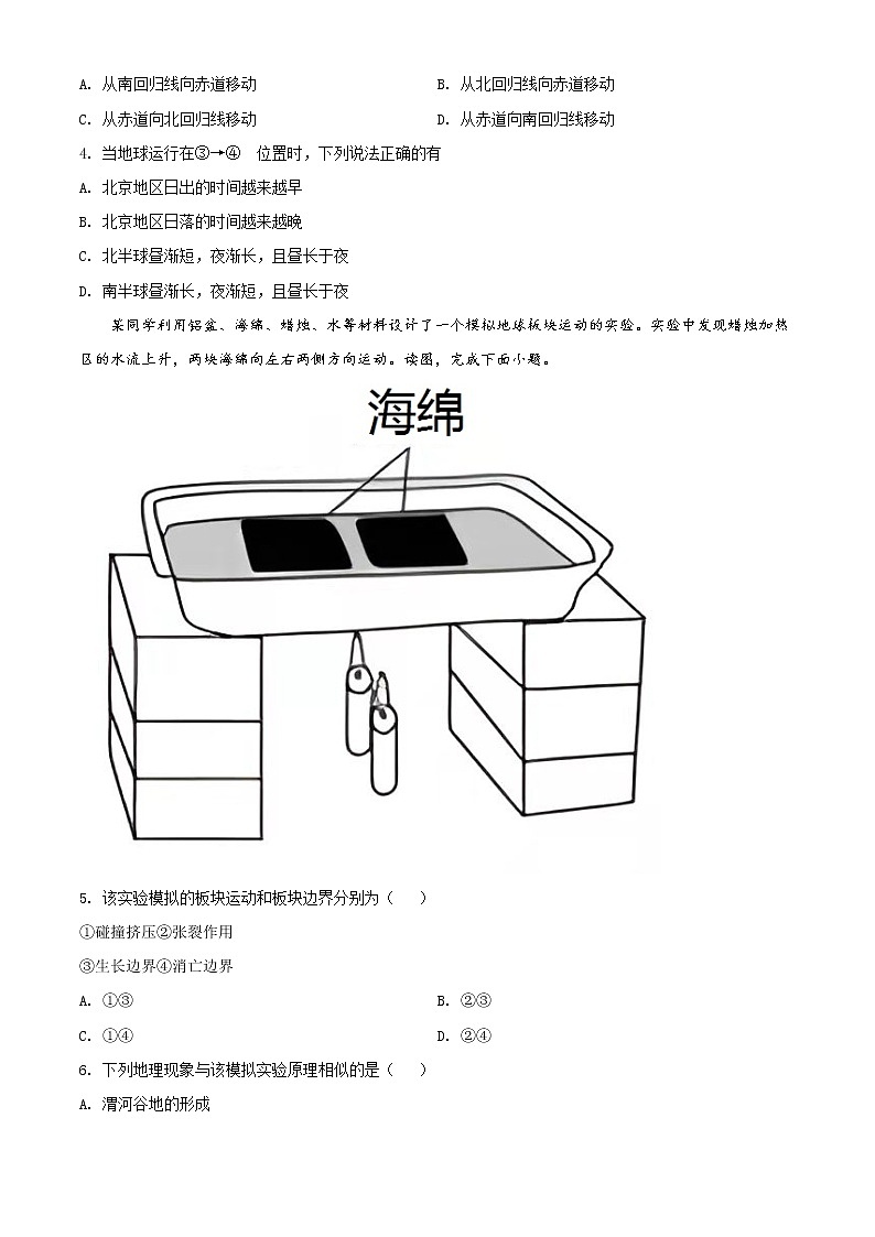 陕西省延安市黄陵县黄陵中学2021-2022学年高三上学期期中地理试题无答案第2页
