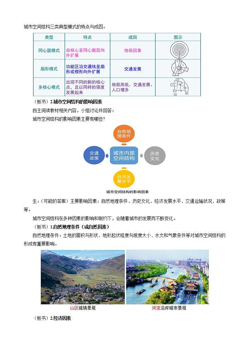 2.1城乡空间结构教案（第2课时）湘教版（2019）高中地理必修二第3页