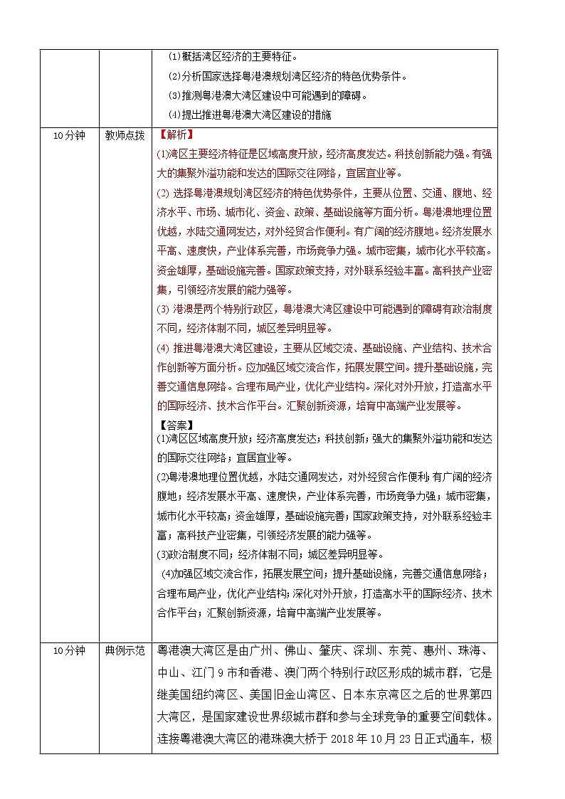 1.3区域联系与区域协调发展 教案-高中地理湘教版（2019）选择性必修202
