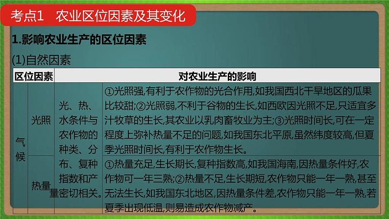 第十单元 农业地域的形成与发展（地理）新高考版-高考二轮复习课件第5页