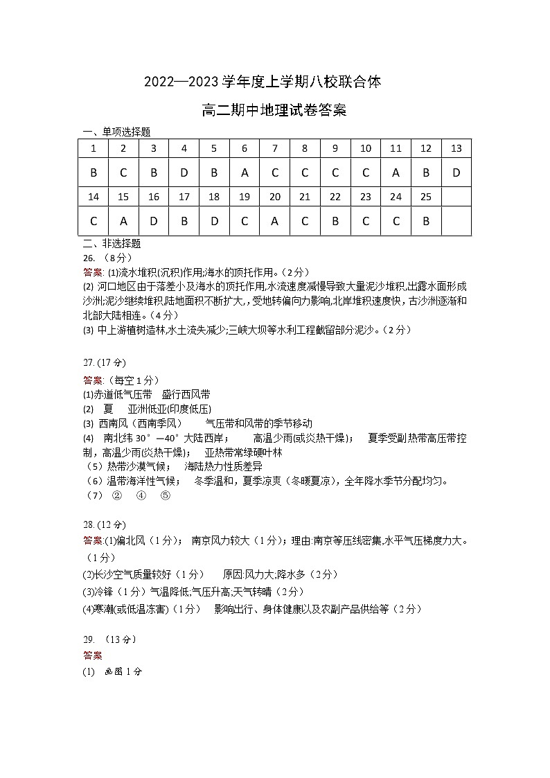 2023省齐齐哈尔八校高二上学期期中考试地理试题PDF版含答案01