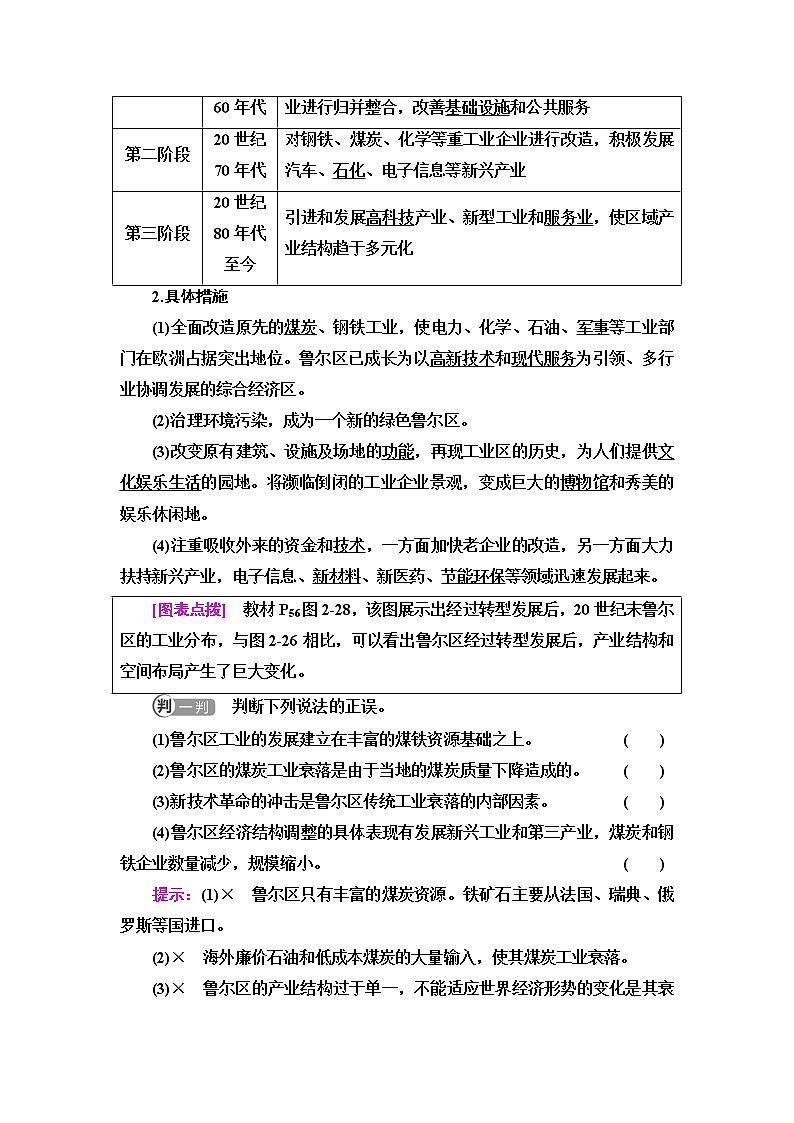 湘教版高中地理选择性必修2第2章第3节资源枯竭型地区的可持续发展——以德国鲁尔区为例课件+学案+练习含答案03