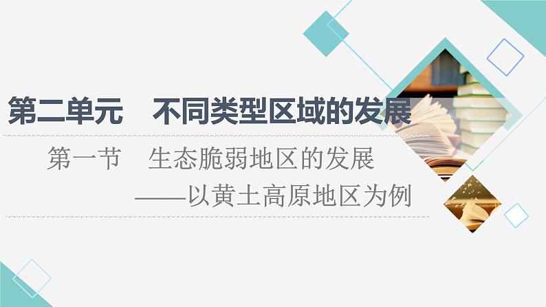 鲁教版高中地理选择性必修2第2单元第1节生态脆弱地区的发展——以黄土高原地区为例课件+学案+练习含答案01