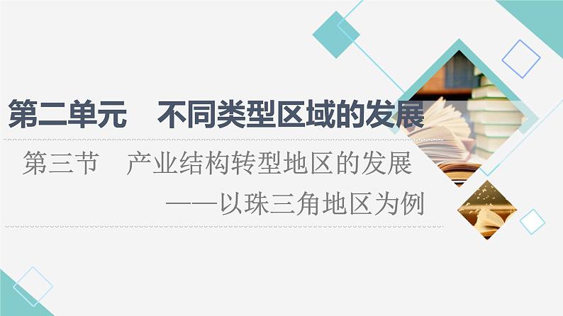 鲁教版高中地理选择性必修2第2单元第3节产业结构转型地区的发展——以珠三角地区为例课件+学案+练习含答案01