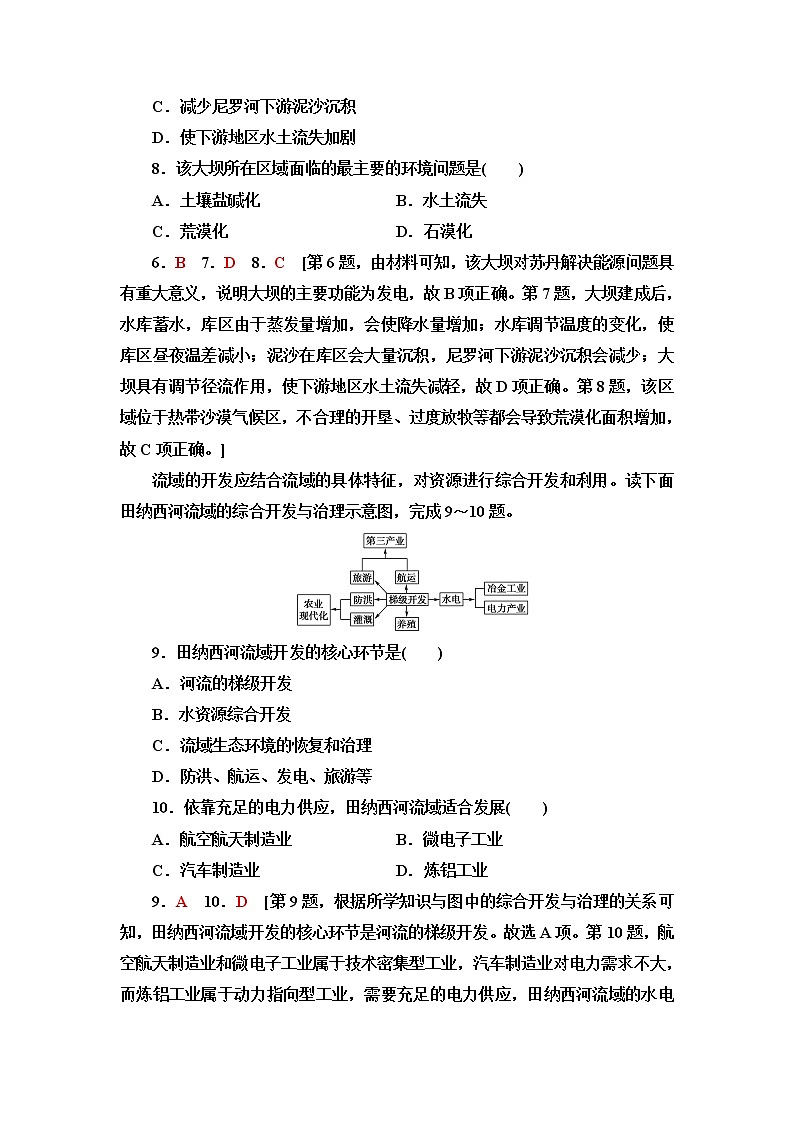 鲁教版高中地理选择性必修2第4单元第2节流域内部的协作发展——以尼罗河流域为例课件+学案+练习含答案03