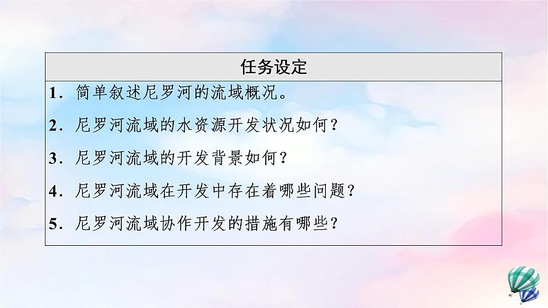 鲁教版高中地理选择性必修2第4单元第2节流域内部的协作发展——以尼罗河流域为例课件+学案+练习含答案03