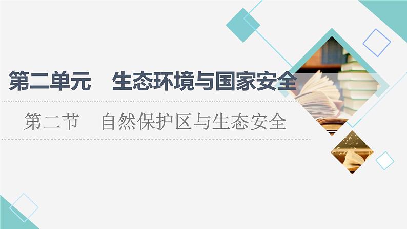 鲁教版高中地理选择性必修3第2单元第2节自然保护区与生态安全课件+学案+练习含答案01