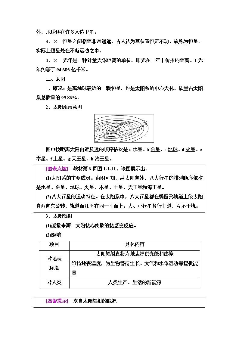鲁教版高中地理必修第一册第1单元第1节地球的宇宙环境课件+学案+练习含答案03