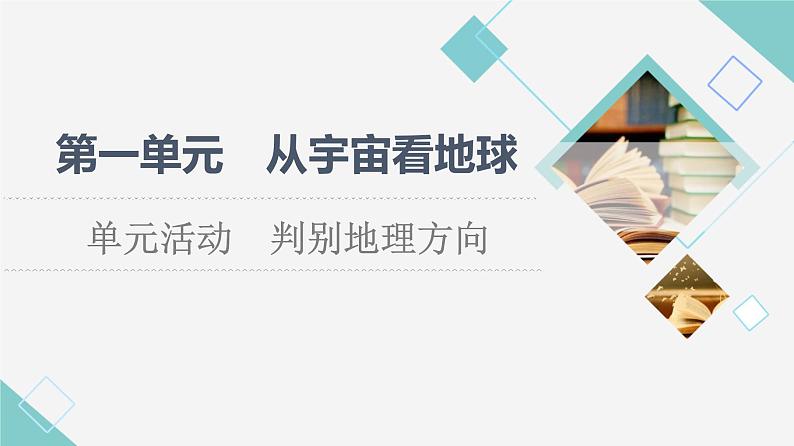 鲁教版高中地理必修第一册第1单元单元活动判别地理方向课件+学案+练习含答案01