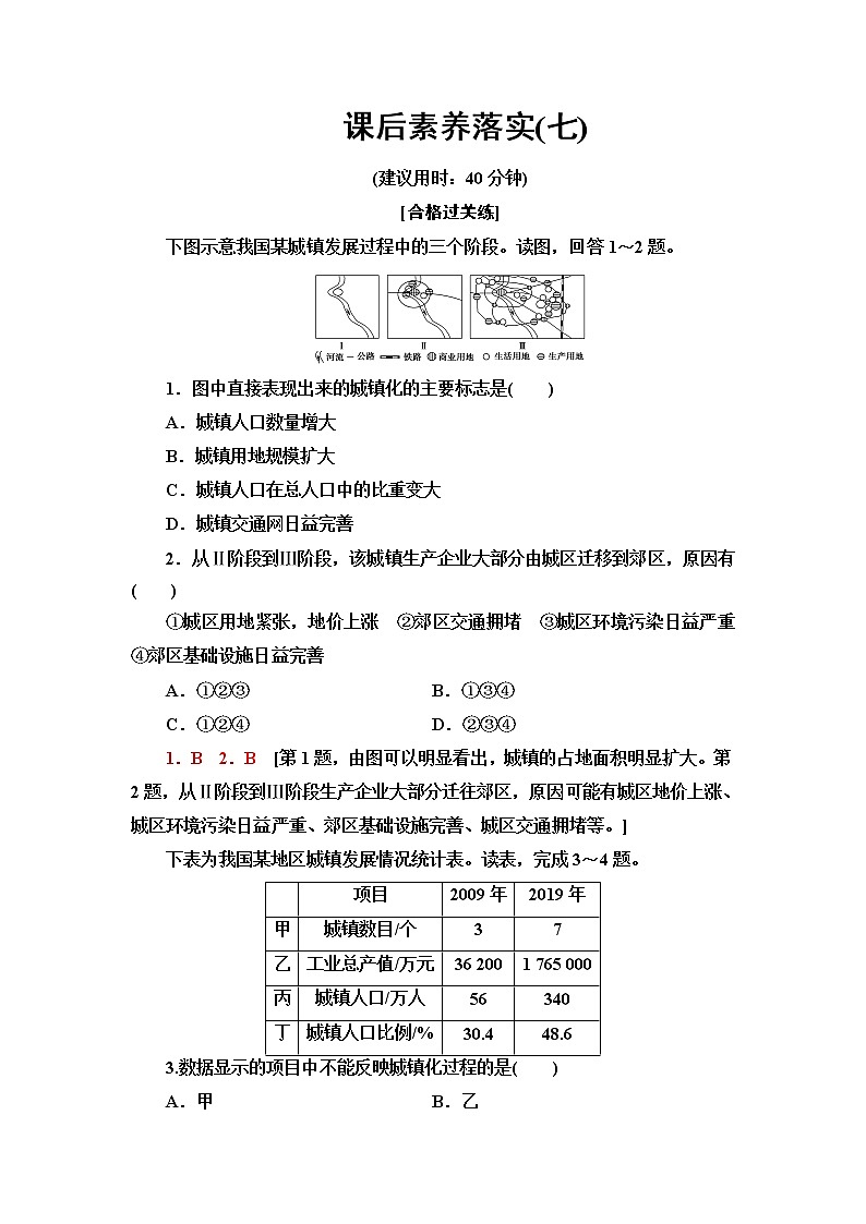 鲁教版高中地理必修第二册第2单元第3节城镇化课件+学案+练习含答案01