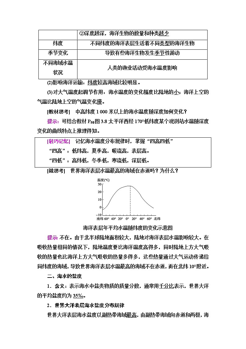 人教版高中地理必修第一册第3章第2节海水的性质课件+学案+练习含答案02