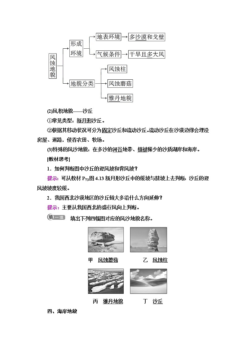 人教版高中地理必修第一册第4章第1节常见地貌类型课件+学案+练习含答案03