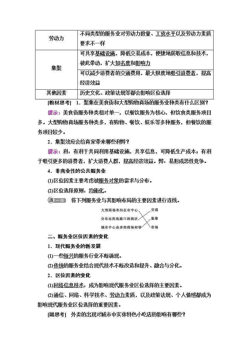人教版高中地理必修第二册第3章第3节服务业区位因素及其变化课件+学案+练习含答案02