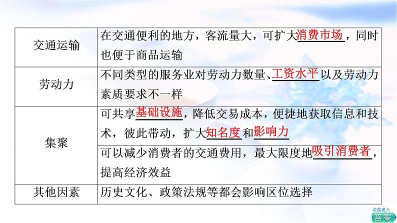 人教版高中地理必修第二册第3章第3节服务业区位因素及其变化课件+学案+练习含答案07