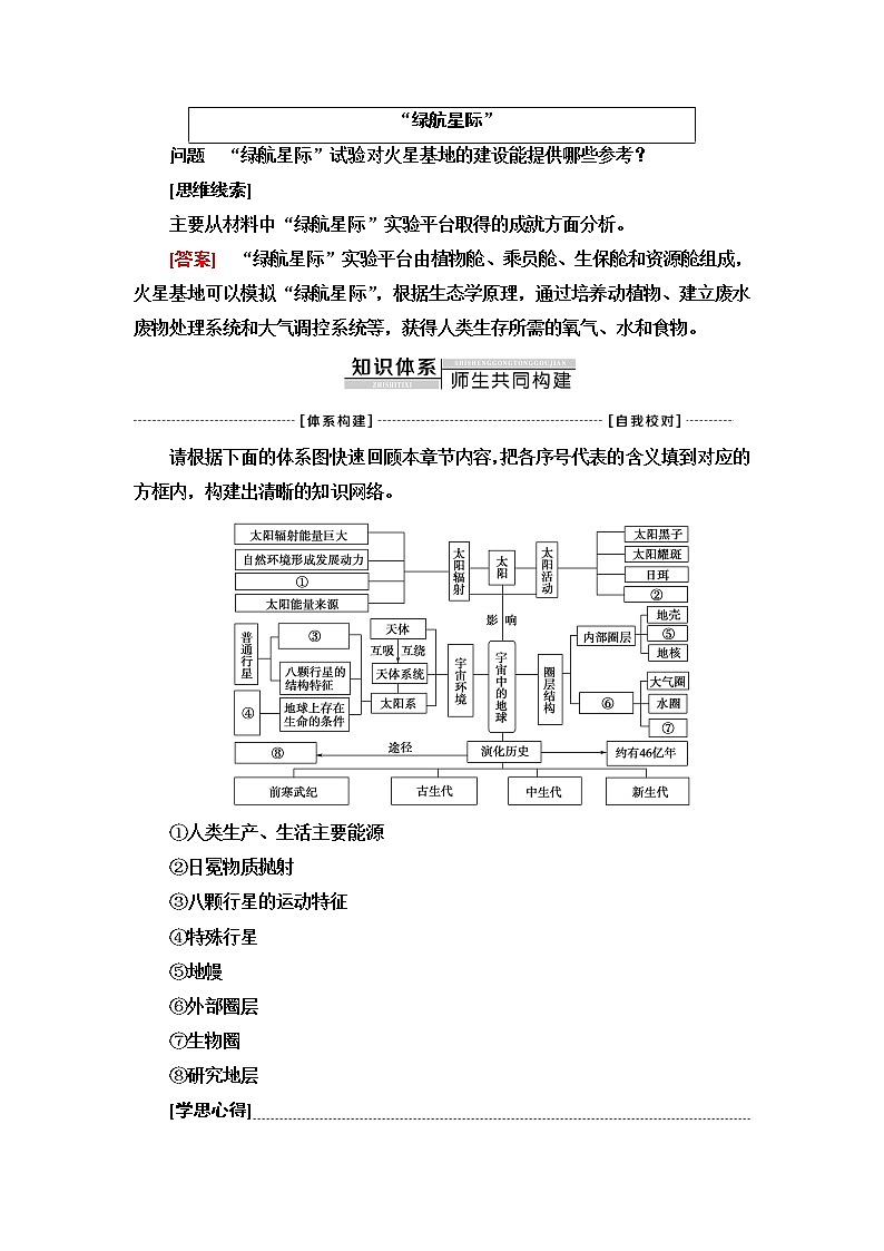 人教版高中地理必修第一册第1章章末总结探究课课件+学案02