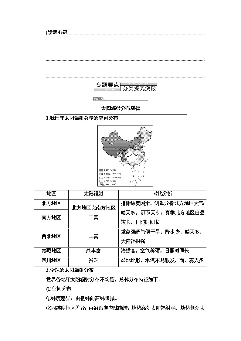 鲁教版高中地理必修第一册第1单元单元总结探究课课件+学案02
