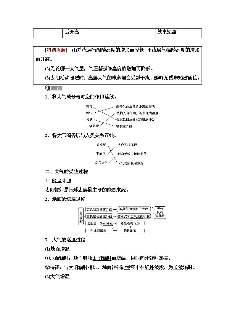 鲁教版高中地理必修第一册第2单元第1节第1课时大气圈的组成与结构大气的受热过程课件+学案+练习含答案03