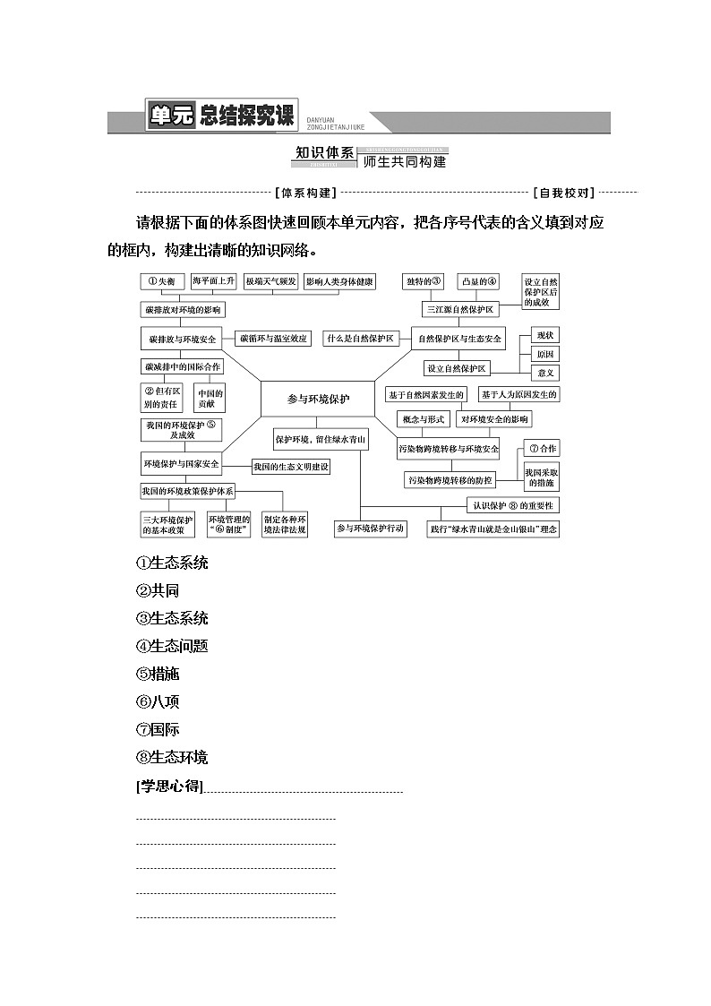 鲁教版高中地理选择性必修3第2单元单元总结探究课课件+学案01