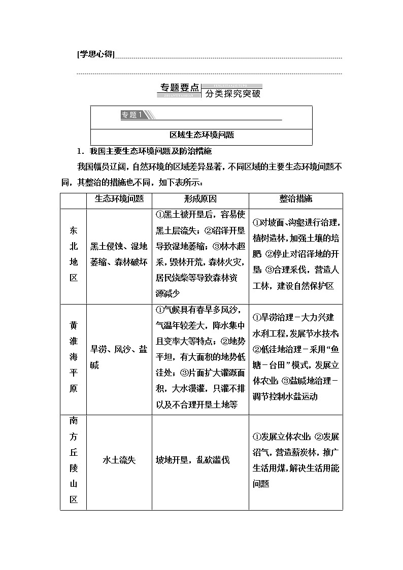 鲁教版高中地理选择性必修2第2单元单元总结探究课课件+学案02