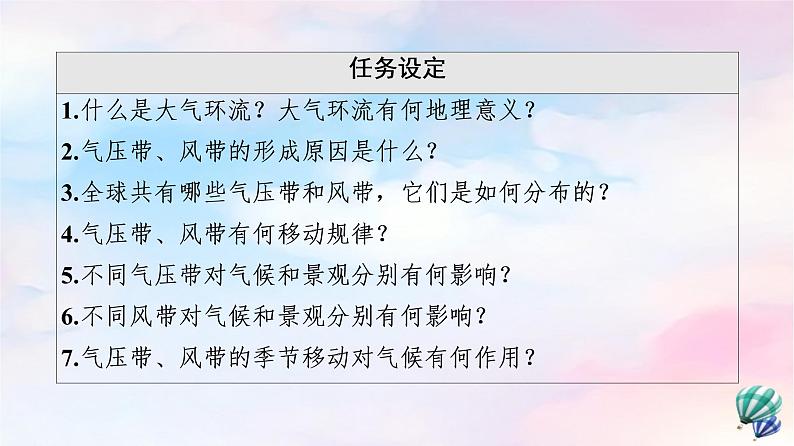 鲁教版高中地理选择性必修1第3单元第2节第1课时气压带、风带的分布气压带、风带对气候与景观的影响课件第3页