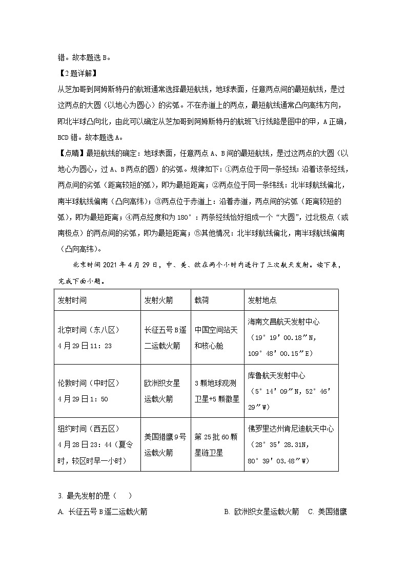 江苏省连云港高级中学2022-2023学年高二地理上学期第一次阶段试题（Word版附解析）第2页