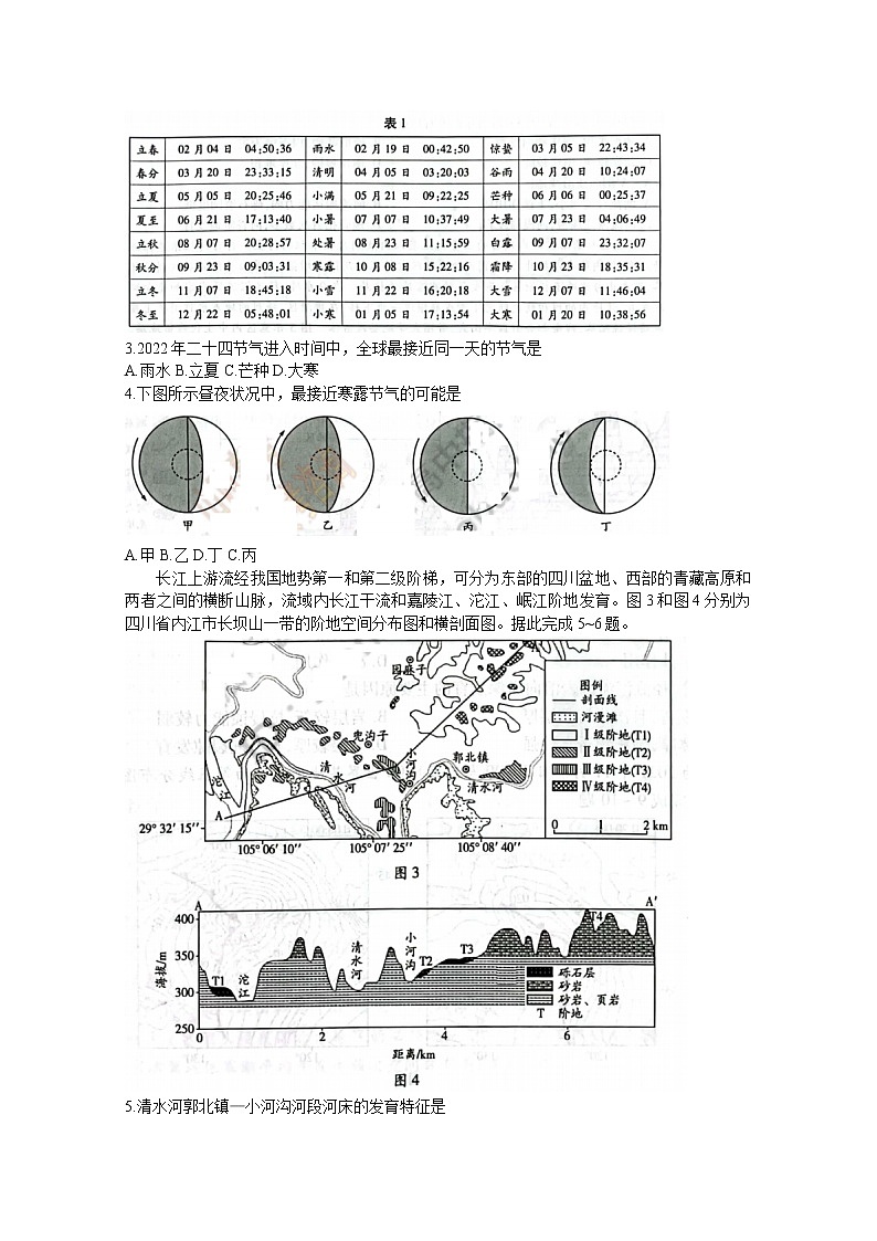 山西省三晋名校联盟2022—2023学年高三地理上学期毕业班阶段性测试（二）（Word版附答案）第2页