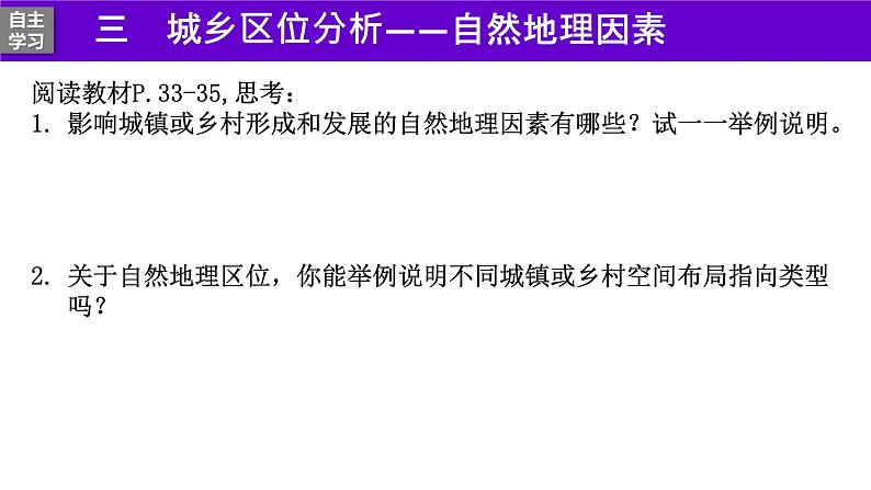 湘教版高中地理必修第一册2.1.2 城乡区位分析 课件第8页