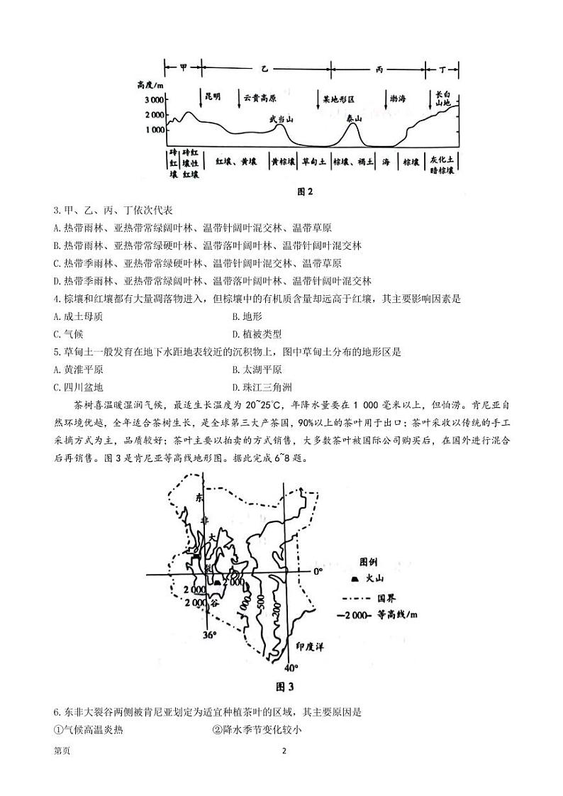 2022-2023学年海南省高三上学期11月学业水平诊断（一） 地理（PDF版） 试卷02