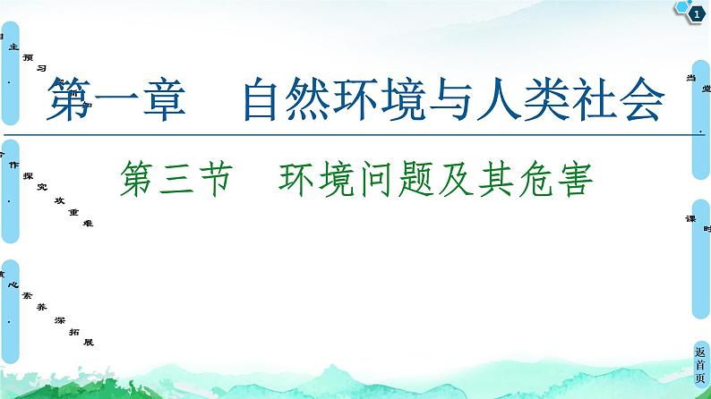 高中地理选择性必修三  20-21 第1章  第3节　环境问题及其危害第1页