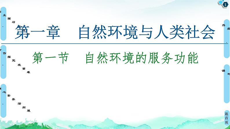 高中地理选择性必修三  20-21 第1章  第1节　自然环境的服务功能第1页