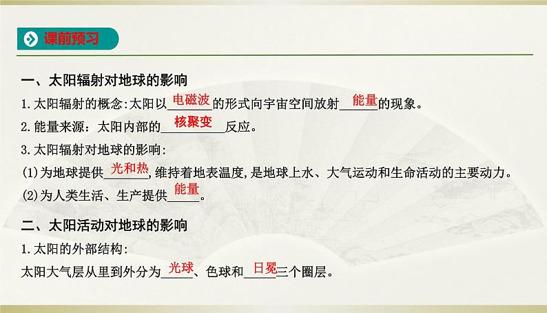 人教版高中地理必修第一册第一章第二节太阳对地球的影响课件第2页