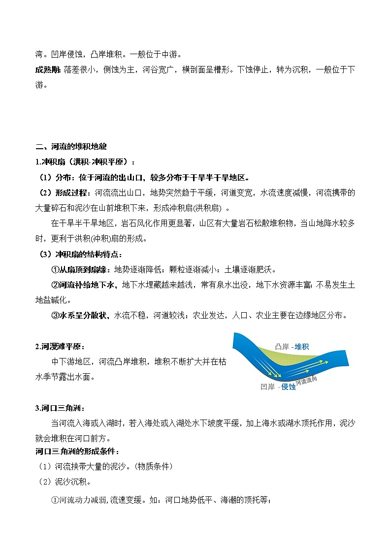 【备战2023高考】地理总复习——第17讲《河流地貌的发育及河流冲淤》讲义（新教材新高考）03